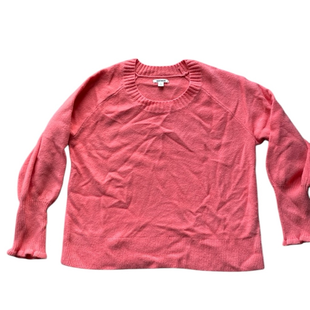 GOODTHREADS • Crewneck Sweater w Fluted Sleeves XL